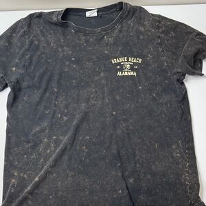 Orange Beach Alabama Men's Distressed Black Tee